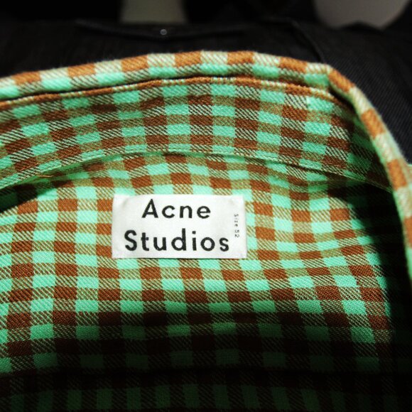 BNWT SS20 ACNE STUDIOS CHECKED LINEN SHIRT 50 & 52 - Picture 10 of 13